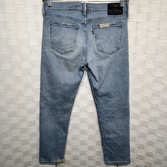 Levi’s Made&Crafted Patch Distressed Selvage Jeans Boyfriend Fit Size 28 - Picture 7 of 14